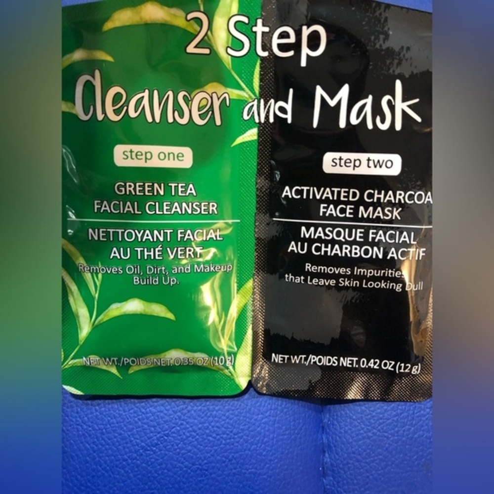 6 pack green tea cleanser and activated charcoal face sheet mask kits new